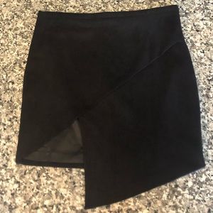 Black Suede Mini Skirt